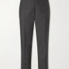 Straight-Leg Virgin Wool, Silk and Linen-Blend Trousers