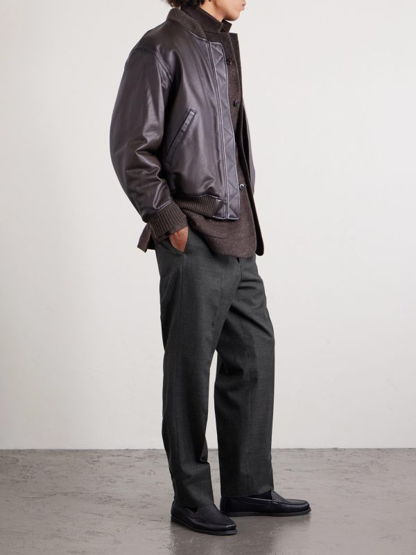 Straight-Leg Virgin Wool, Silk and Linen-Blend Trousers - OU