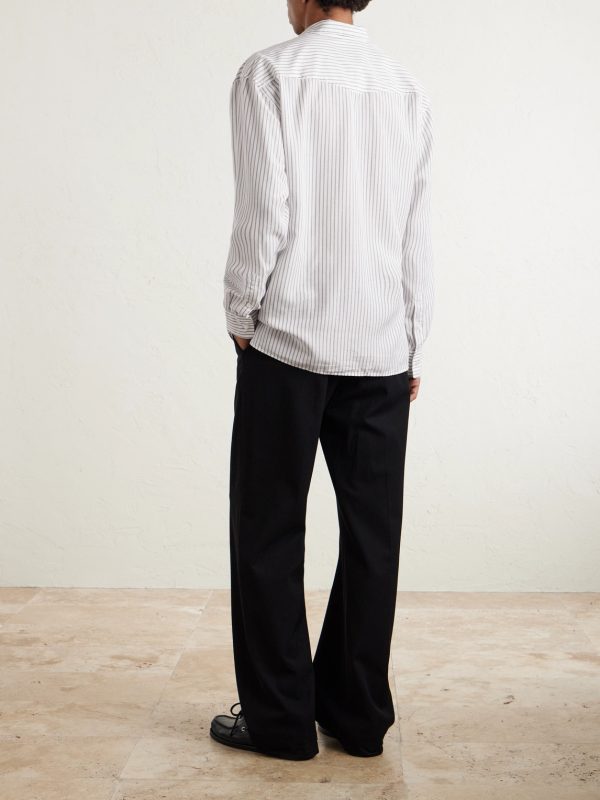 Gad Striped Lyocell-Blend Shirt - BK Gad Striped Lyocell-Blend Shirt - BK