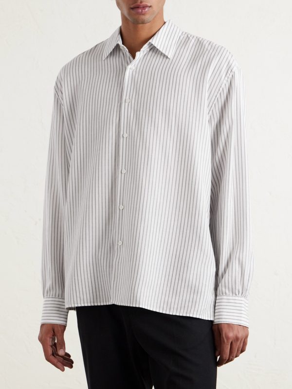 Gad Striped Lyocell-Blend Shirt - FR Gad Striped Lyocell-Blend Shirt - FR