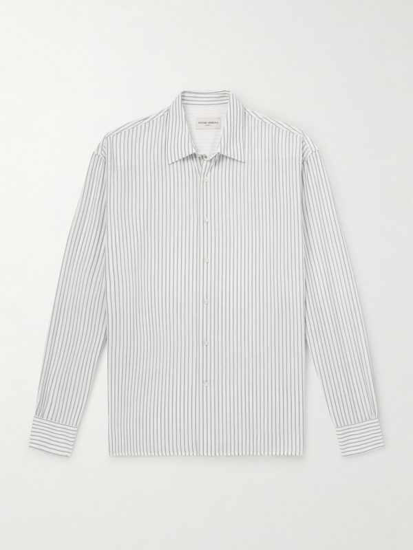 Gad Striped Lyocell-Blend Shirt Gad Striped Lyocell-Blend Shirt