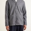 Sheldon Camp-Collar Virgin Wool, Silk and Linen-Blend Suit Jacket - FR Sheldon Camp-Collar Virgin Wool, Silk and Linen-Blend Suit Jacket - FR