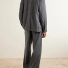 Nilson Straight-Leg Virgin Wool, Silk and Linen-Blend Drawstring Trousers - BK