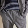 Nilson Straight-Leg Virgin Wool, Silk and Linen-Blend Drawstring Trousers - CU