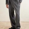 Nilson Straight-Leg Virgin Wool, Silk and Linen-Blend Drawstring Trousers - FR