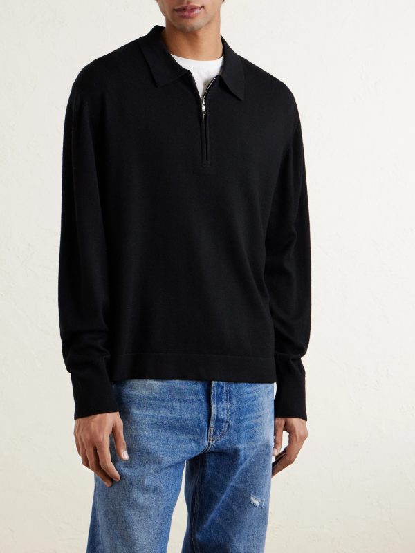 Bene Merino Wool Half-Zip Polo Shirt - FR Bene Merino Wool Half-Zip Polo Shirt - FR