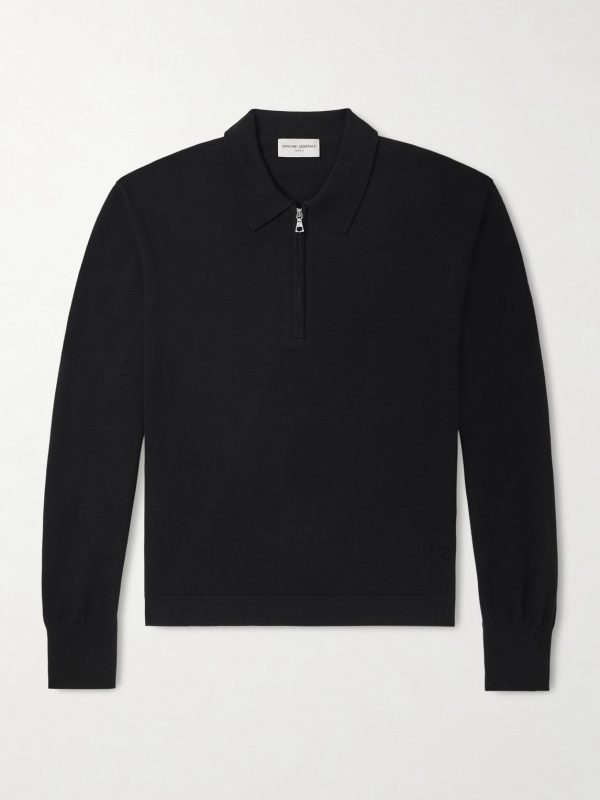 Bene Merino Wool Half-Zip Polo Shirt Bene Merino Wool Half-Zip Polo Shirt