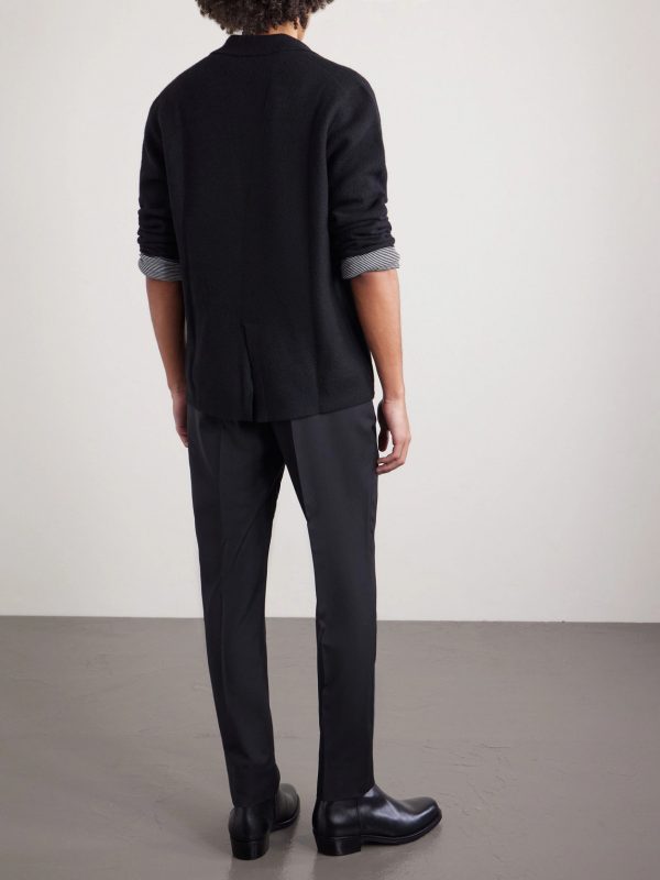 Drew Tapered Pleated Wool-Twill Trousers - BK Drew Tapered Pleated Wool-Twill Trousers - BK