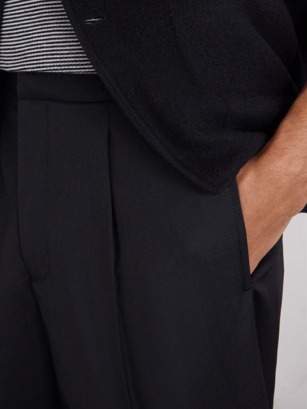 Drew Tapered Pleated Wool-Twill Trousers - CU Drew Tapered Pleated Wool-Twill Trousers - CU