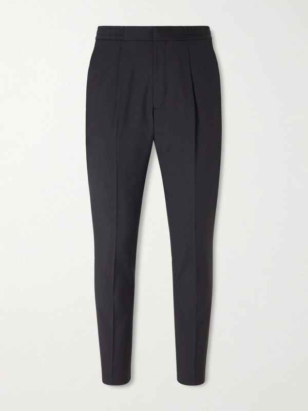 Drew Tapered Pleated Wool-Twill Trousers Drew Tapered Pleated Wool-Twill Trousers