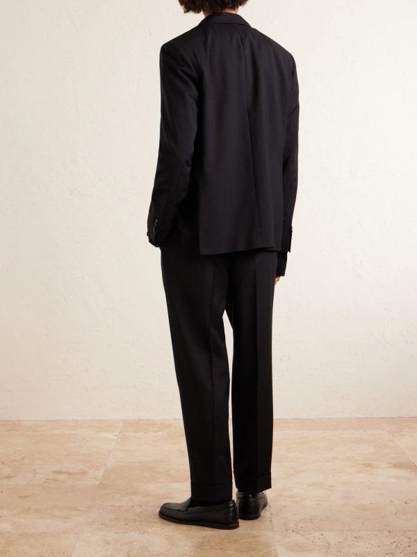 Hugo Straight-Leg Belted Virgin Wool Suit Trousers - BK Hugo Straight-Leg Belted Virgin Wool Suit Trousers - BK