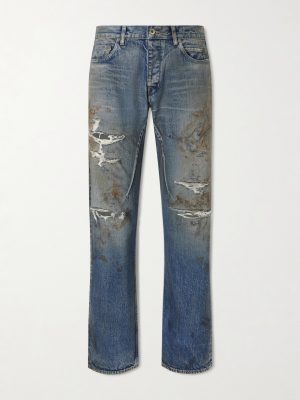 Kurdt Straight-Leg Distressed Jeans
