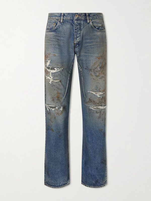 Kurdt Straight-Leg Distressed Jeans