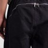 Long Boxers Butt Zipp Straight-Leg Cotton-Canvas Shorts - CU