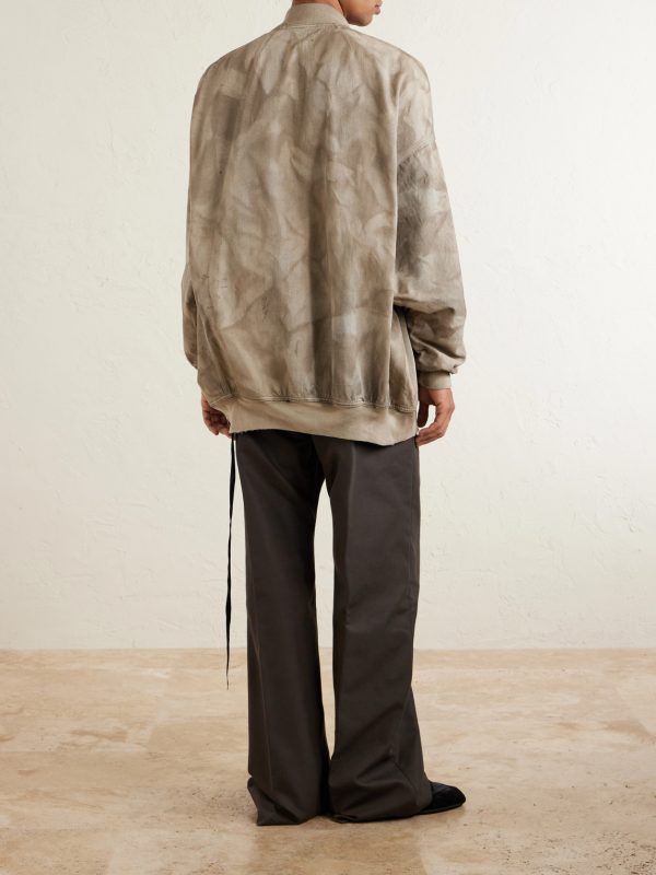 Jumbo Oversized Stone-Washed Denim Bomber Jacket - BK Jumbo Oversized Stone-Washed Denim Bomber Jacket - BK