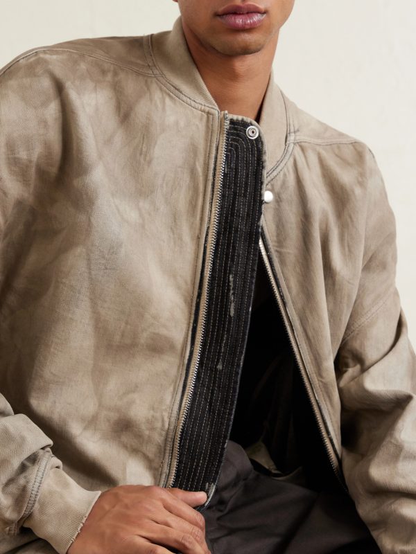 Jumbo Oversized Stone-Washed Denim Bomber Jacket - CU Jumbo Oversized Stone-Washed Denim Bomber Jacket - CU