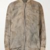 Jumbo Oversized Stone-Washed Denim Bomber Jacket Jumbo Oversized Stone-Washed Denim Bomber Jacket