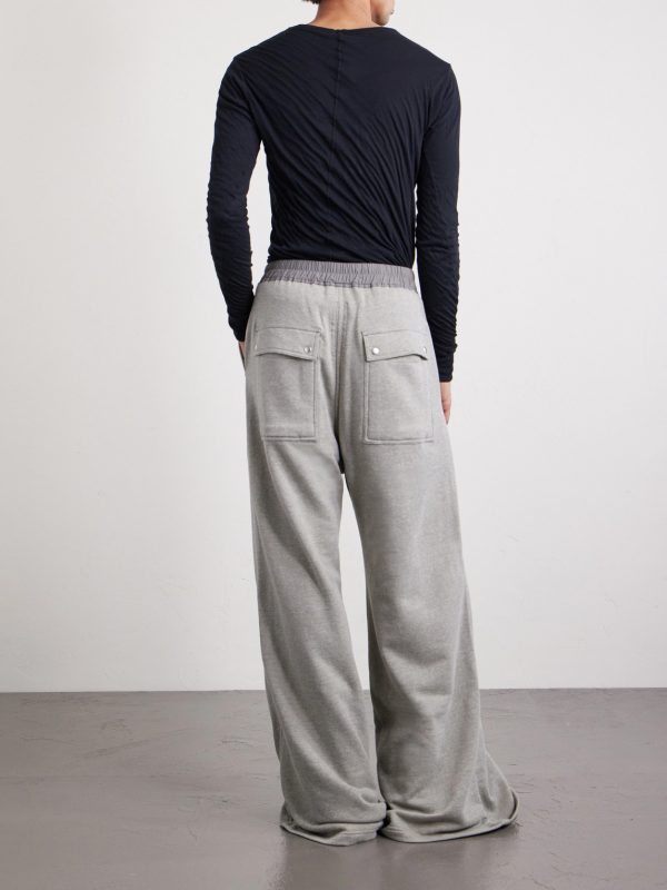 Geth Belas Wide-Leg Cotton-Blend Jersey Sweatpants - BK Geth Belas Wide-Leg Cotton-Blend Jersey Sweatpants - BK