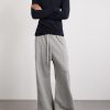 Geth Belas Wide-Leg Cotton-Blend Jersey Sweatpants - OU Geth Belas Wide-Leg Cotton-Blend Jersey Sweatpants - OU