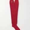 + Moncler Logo-Appliquéd Ribbed Cotton Socks + Moncler Logo-Appliquéd Ribbed Cotton Socks