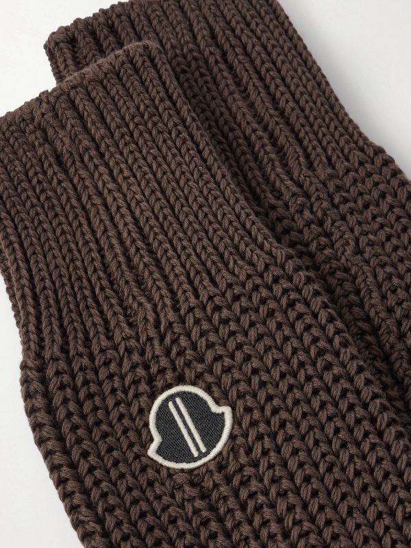 + Moncler Logo-Appliquéd Ribbed Cotton Socks - CU + Moncler Logo-Appliquéd Ribbed Cotton Socks - CU