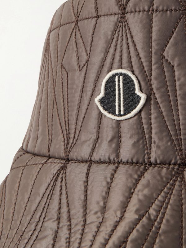 + Moncler Logo-Appliquéd Padded Quilted Shell Bucket Hat - CU