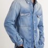 Distressed Denim Overshirt - FR