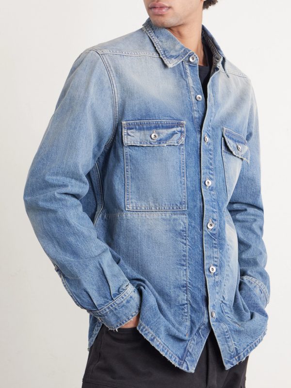 Distressed Denim Overshirt - FR