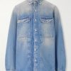 Distressed Denim Overshirt