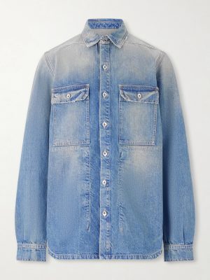 Distressed Denim Overshirt Distressed Denim Overshirt