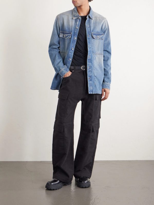 Distressed Denim Overshirt - OU