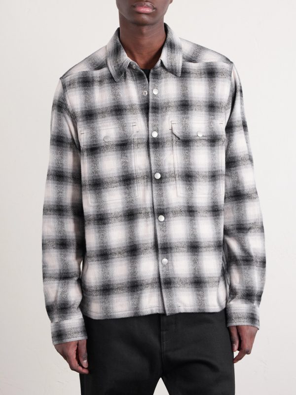 Level Cropped Checked Cotton Shirt - FR Level Cropped Checked Cotton Shirt - FR