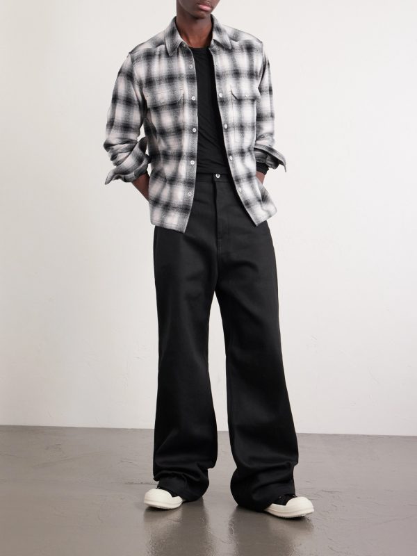 Level Cropped Checked Cotton Shirt - OU Level Cropped Checked Cotton Shirt - OU