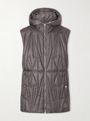 + Moncler Slim-Fit Logo-Appliquéd Quilted Shell Hooded Down Gilet + Moncler Slim-Fit Logo-Appliquéd Quilted Shell Hooded Down Gilet