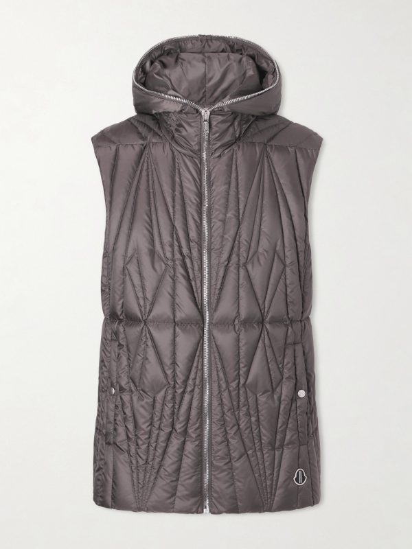 + Moncler Slim-Fit Logo-Appliquéd Quilted Shell Hooded Down Gilet