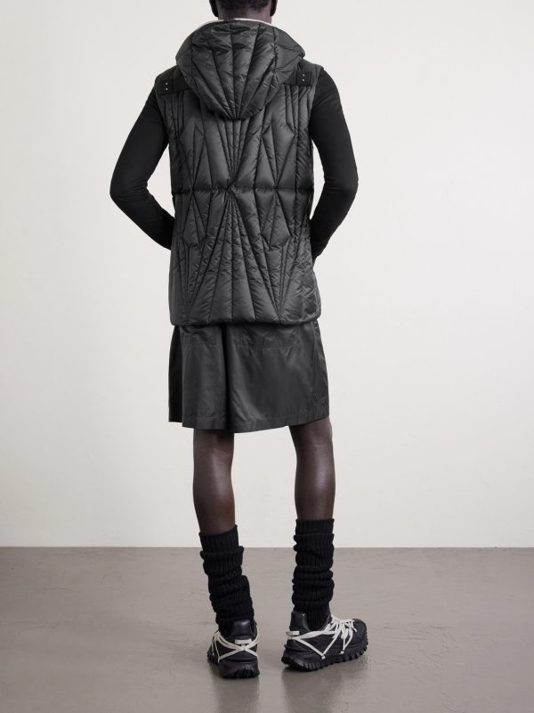+ Moncler Quilted Shell Hooded Down Gilet - BK