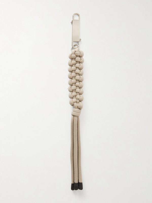 + Moncler Silver-Tone and Cord Keyring - BK