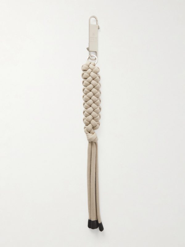+ Moncler Silver-Tone and Cord Keyring