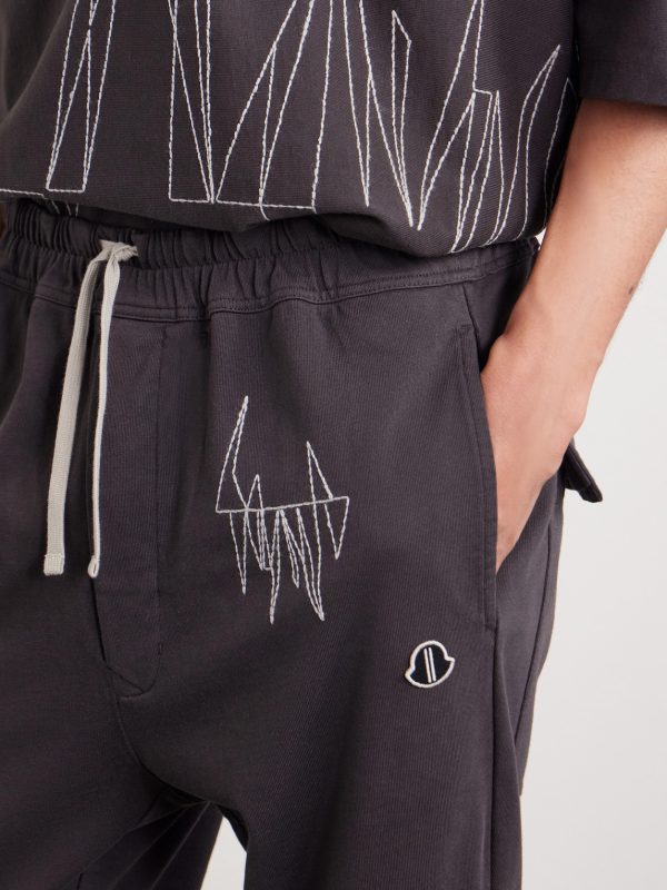 + Moncler Straight-Leg Logo-Appliquéd Embroidered Cotton-Jersey Sweatpants - CU
