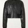 + Moncler Cropped Quilted Leather Jacket + Moncler Cropped Quilted Leather Jacket