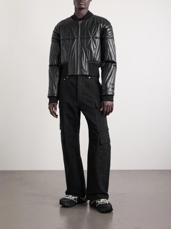 + Moncler Cropped Quilted Leather Jacket - OU + Moncler Cropped Quilted Leather Jacket - OU