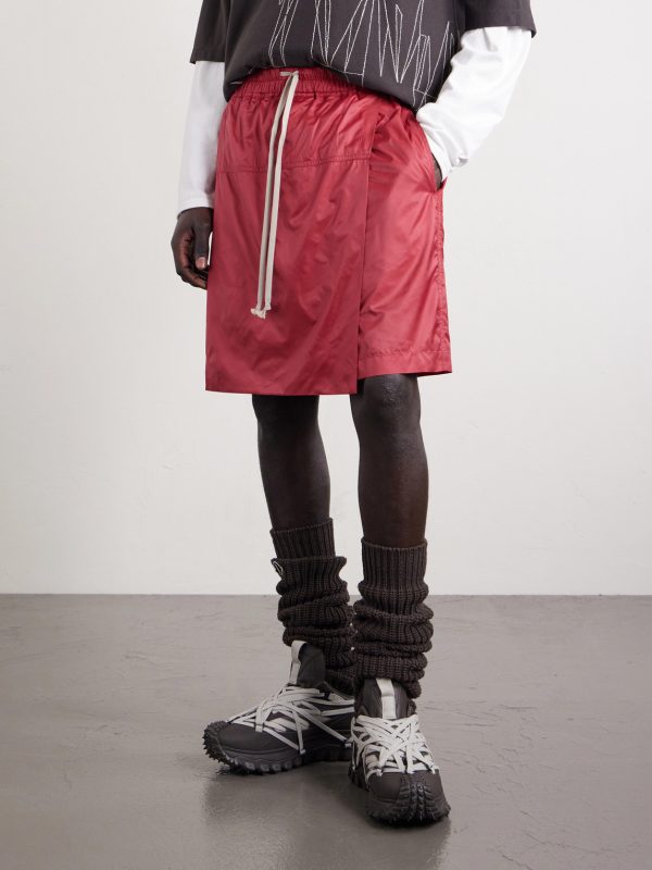 + Moncler Straight-Leg Shell Drawstring Shorts - FR