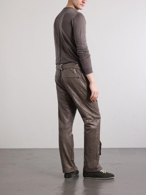 Motopants Straight-Leg Panelled Leather Trousers - BK Motopants Straight-Leg Panelled Leather Trousers - BK