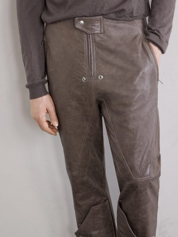 Motopants Straight-Leg Panelled Leather Trousers - CU Motopants Straight-Leg Panelled Leather Trousers - CU