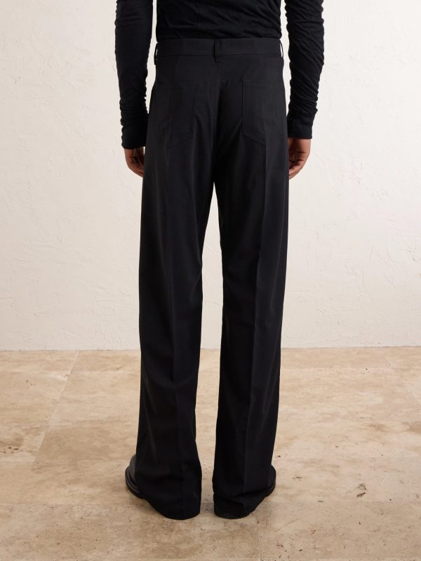 Geth Straight-Leg Virgin Wool Trousers - BK