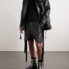 Fringed Leather Shorts - OU Fringed Leather Shorts - OU