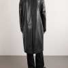 Mastodon Leather Trench Coat - BK Mastodon Leather Trench Coat - BK