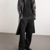 Mastodon Leather Trench Coat - OU Mastodon Leather Trench Coat - OU