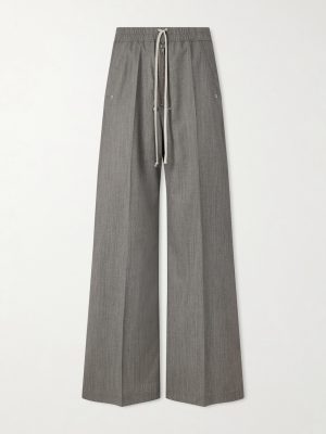 Bela Wide-Leg Wool Drawstring Trousers Bela Wide-Leg Wool Drawstring Trousers