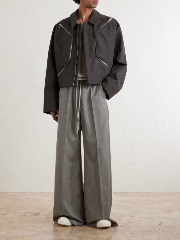 Bela Wide-Leg Wool Drawstring Trousers - OU Bela Wide-Leg Wool Drawstring Trousers - OU